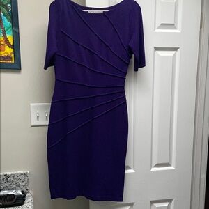 Maggie London Elegant Purple Midi Dress